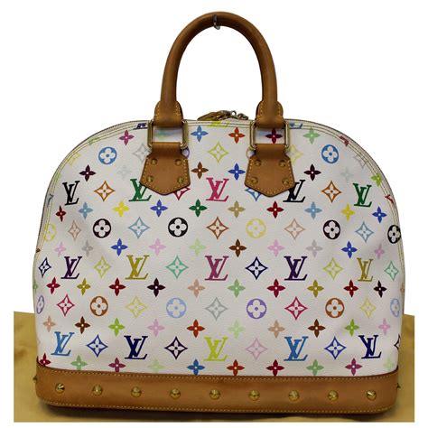 louis vuitton multicolor white bag